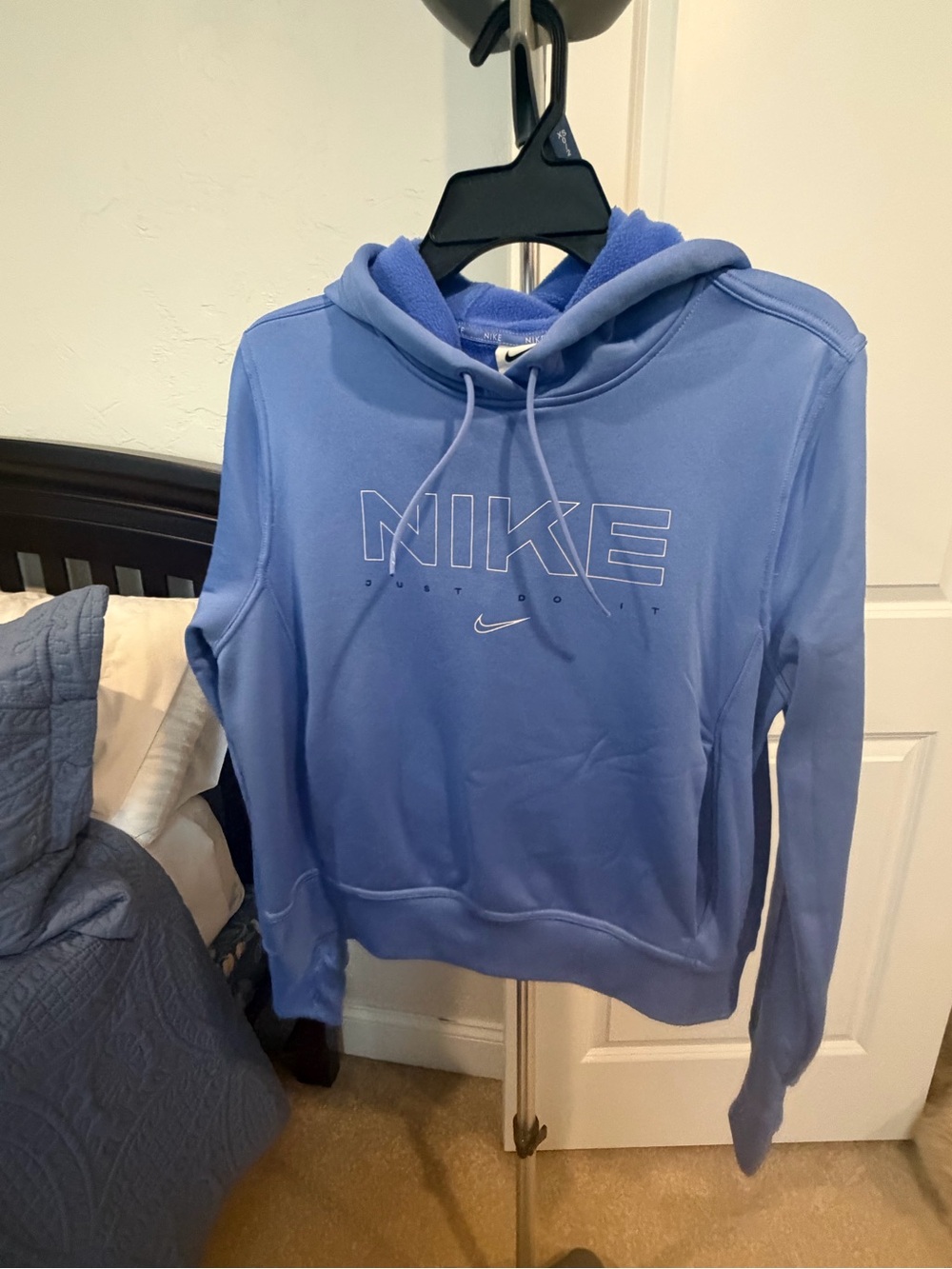 Nike Women’s Light Blue Cowl Neck Pullover Sweatshirt